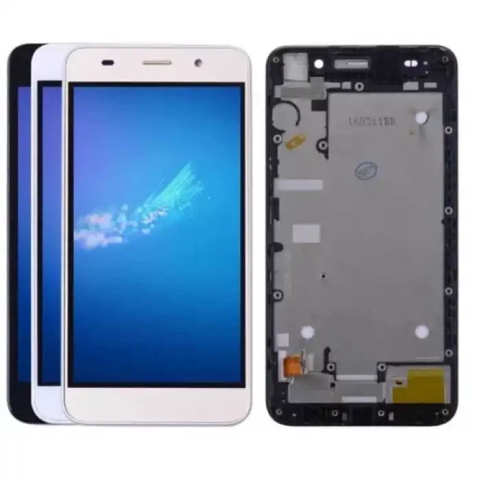 Huawei Uyumlu Y6 Lcd Ekran Dokunmatik Siyah Çıtalı