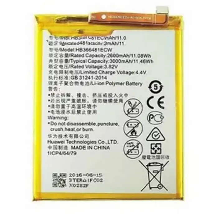 Huawei Uyumlu Y7 Prime 2018 Batarya Hb366481Ecw