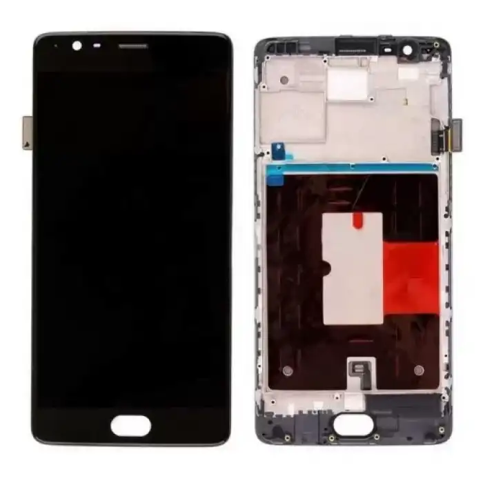 OnePlus Uyumlu 3T Lcd Ekran Dokunmatik Siyah Çıtalı