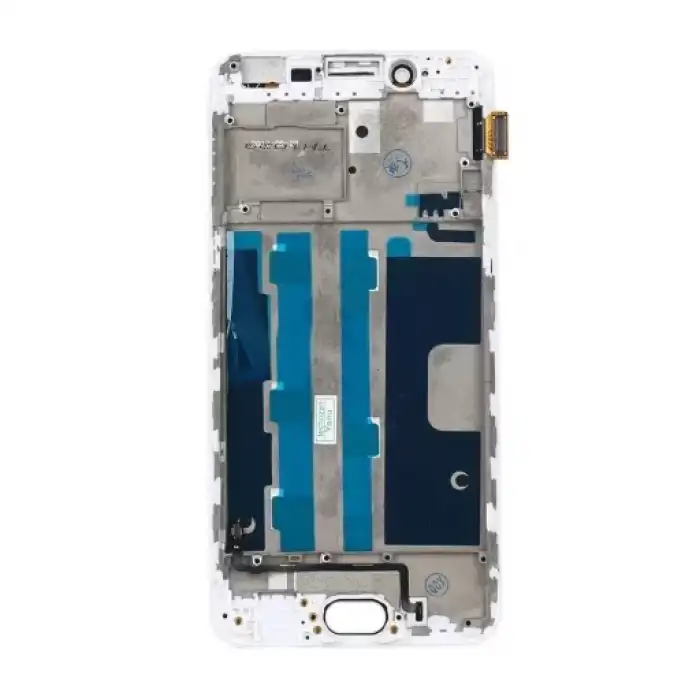 Oppo Uyumlu R9S Lcd Ekran Dokunmatik Beyaz Çıtalı