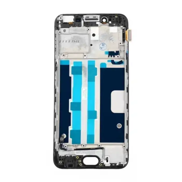 Oppo Uyumlu R9S Lcd Ekran Dokunmatik Siyah Çıtalı