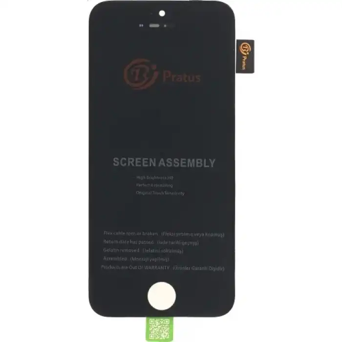 Pratus Apple Uyumlu iPhone 5S Lcd Ekran Dokunmatik Siyah