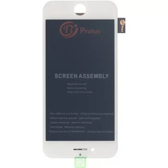 Pratus Apple Uyumlu iPhone 7 Lcd Ekran Dokunmatik Beyaz