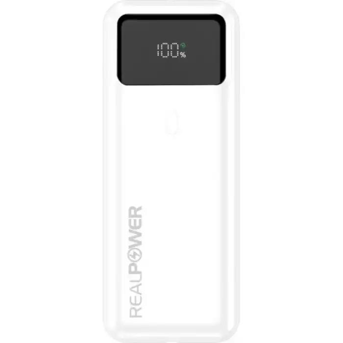Realpower 20000Mah 22.5W Taşınabilir Beyaz Powerbank Rp-Pb2W