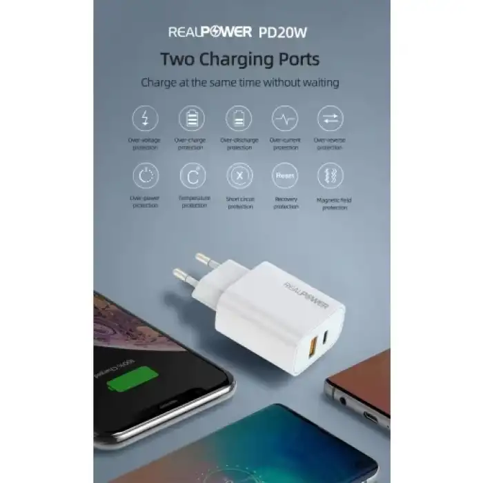 Realpower 20W Seyahat Şarj Aleti Rp-Cg20At
