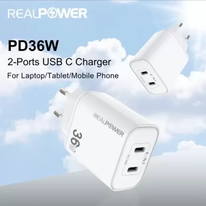 Realpower 36W Gan Seyahat Hızlı Şarj Aleti Rp-Cg36