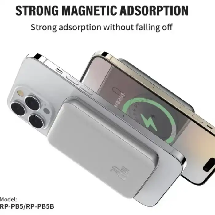 Realpower 5000Mah 20W Magsafe Taşınabilir Beyaz Powerbank Rp-Pb5