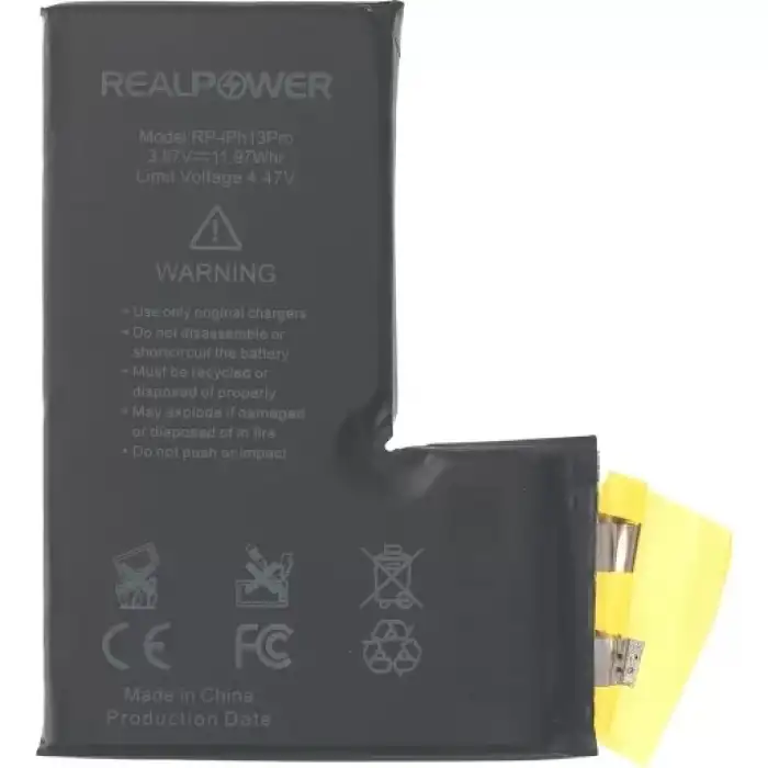 Realpower Apple Uyumlu iPhone 13 Pro Batarya 3095Mah Flexsiz