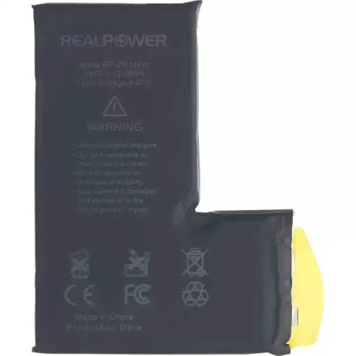 Realpower Apple Uyumlu iPhone 14 Pro Batarya Flexsiz