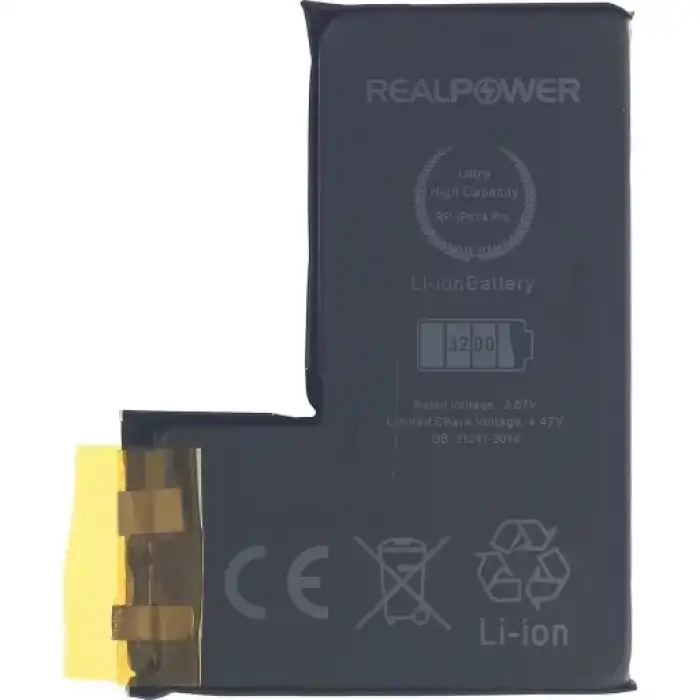 Realpower Apple Uyumlu iPhone 14 Pro Batarya Flexsiz