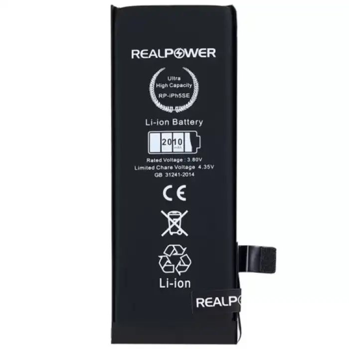 Realpower Apple Uyumlu iPhone Se Yüksek Kapasiteli Batarya