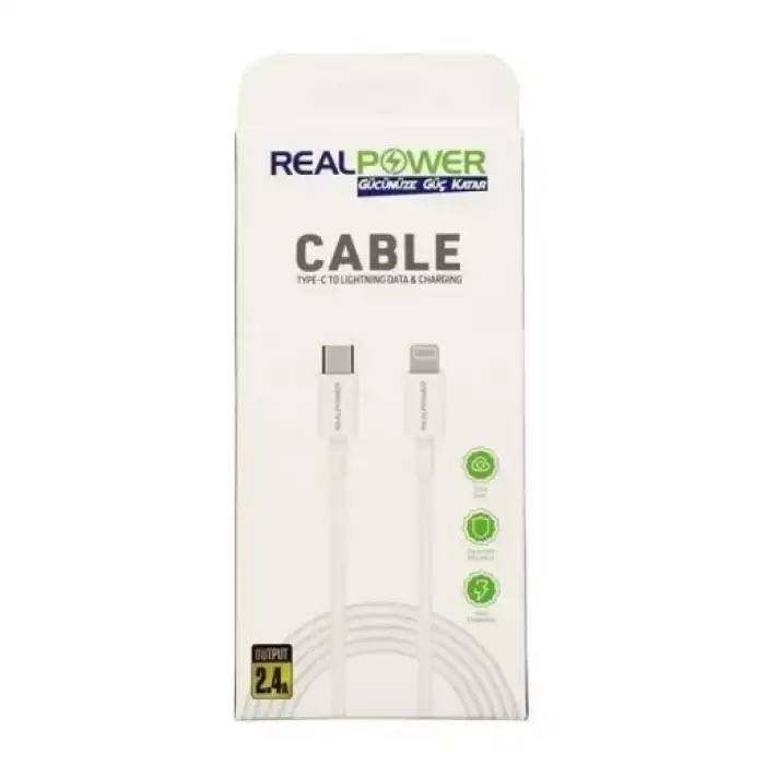Realpower Apple Uyumlu iPhone Usb-C-Lightning Şarj Kablosu Old