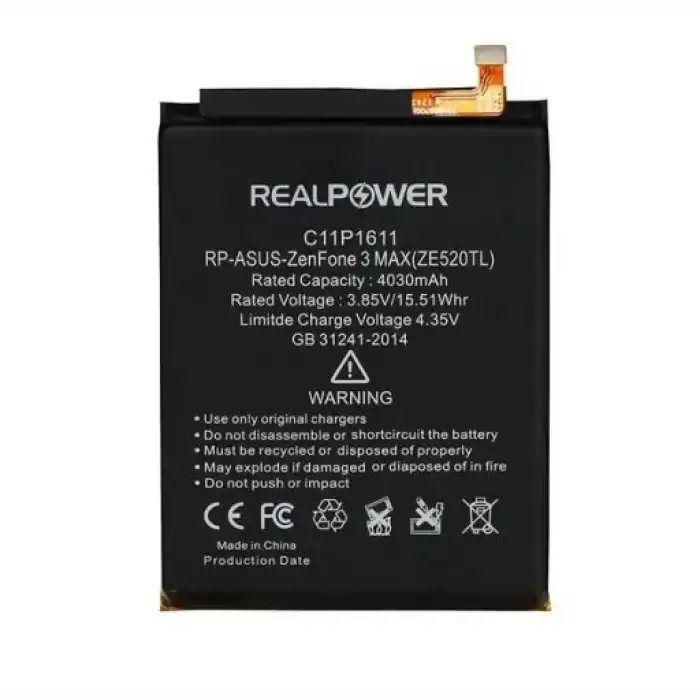 Realpower Asus Uyumlu Zenfone 3 Max 5.2 Batarya