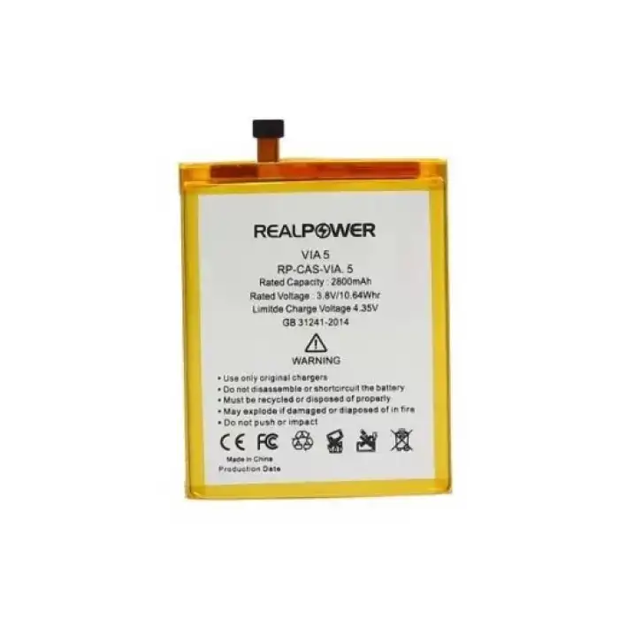 Realpower Casper Uyumlu Via 5 Batarya 2800Mah