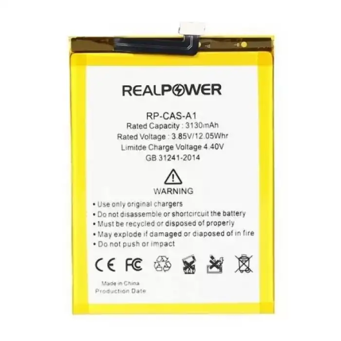 Realpower Casper Uyumlu Via A1 Batarya 3130Mah