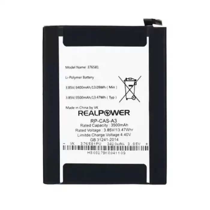 Realpower Casper Uyumlu Via A3 Batarya 3500Mah
