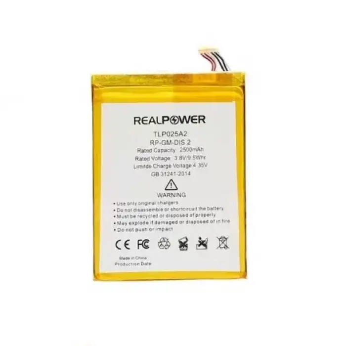 Realpower General Mobile Uyumlu Discovery E3 2 Batarya 2500Mah