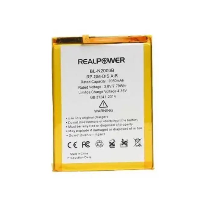 Realpower General Mobile Uyumlu Discovery E3 Air Batarya 2100Mah
