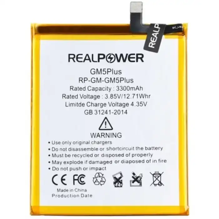 Realpower General Mobile Uyumlu Discovery Gm5 Plus Batarya 3300Mah