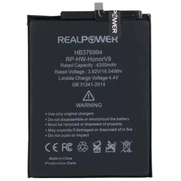 Realpower Huawei Uyumlu Honor V9 Batarya 4200Mah