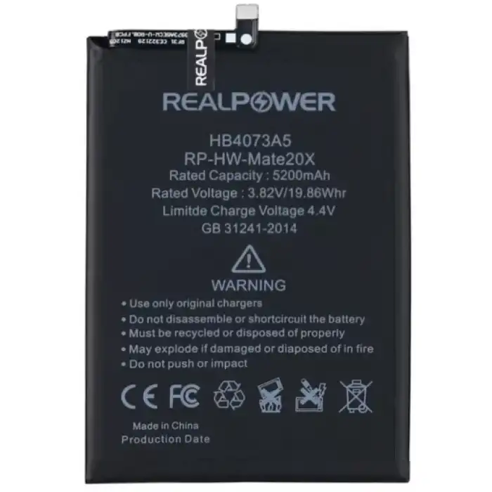 Realpower Huawei Uyumlu Mate 20X Batarya 5200Mah