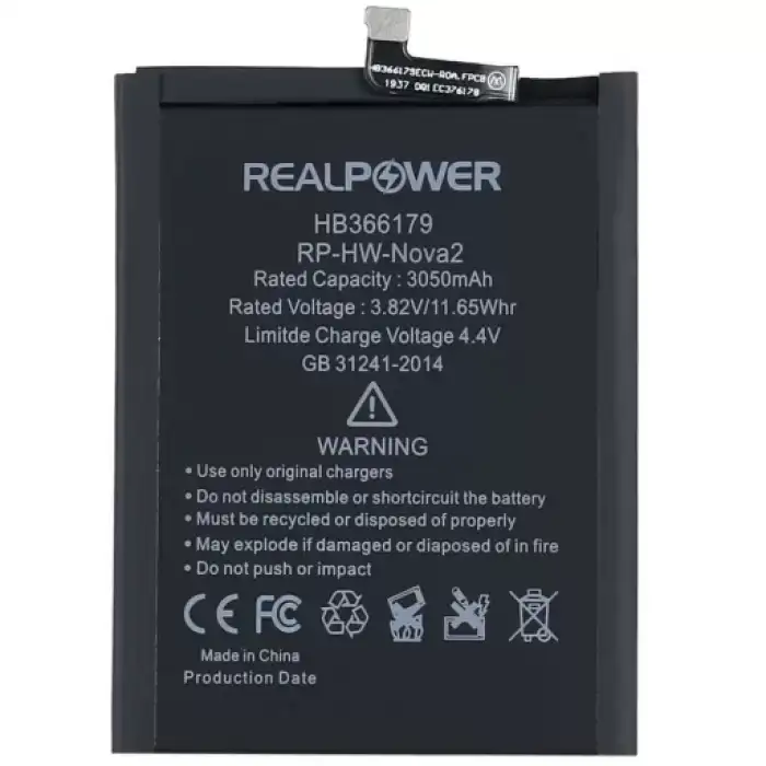 Realpower Huawei Uyumlu Nova 2 Batarya 3050Mah