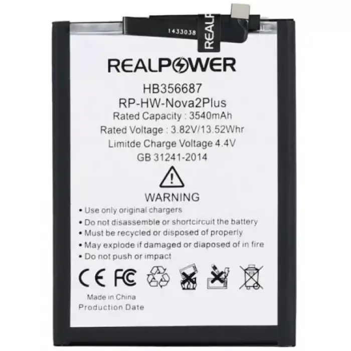 Realpower Huawei Uyumlu Nova 2İ Batarya 3540Mah