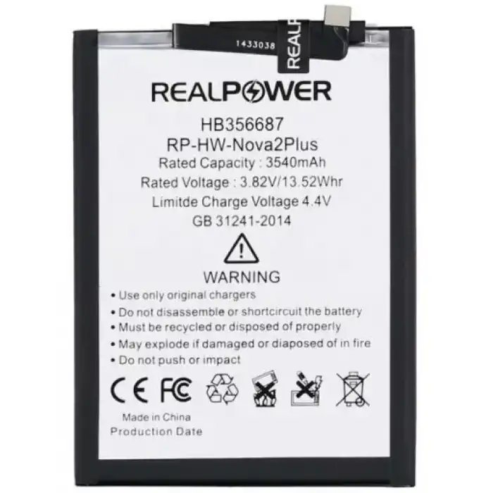 Realpower Huawei Uyumlu Nova 2S Batarya 3540Mah