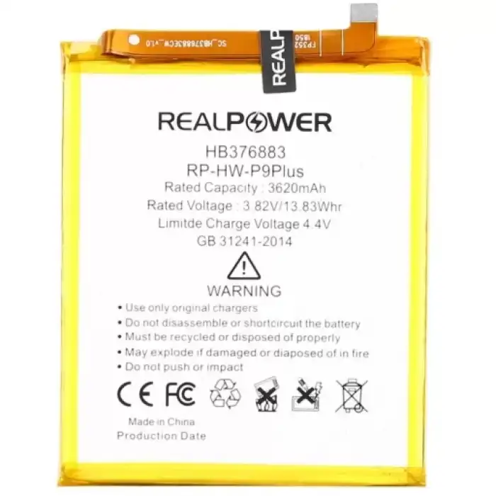 Realpower Huawei Uyumlu P9 Plus Batarya 3620Mah