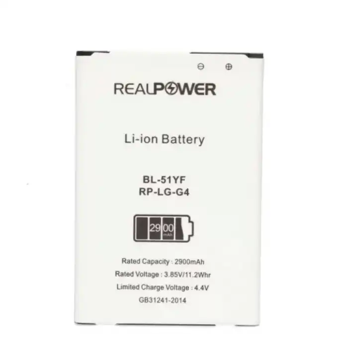 Realpower LG Uyumlu G4 H815 Batarya 2900Mah