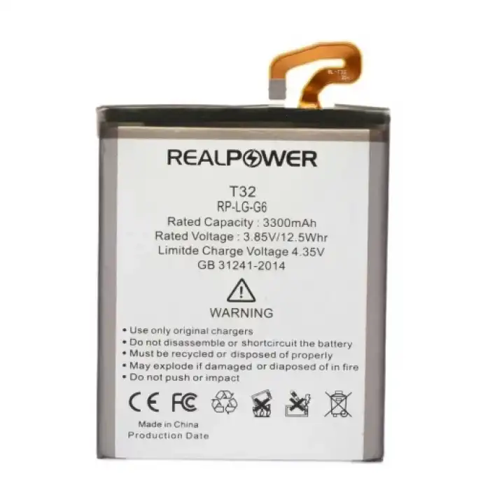 Realpower LG Uyumlu G6 H870 Batarya 3300Mah