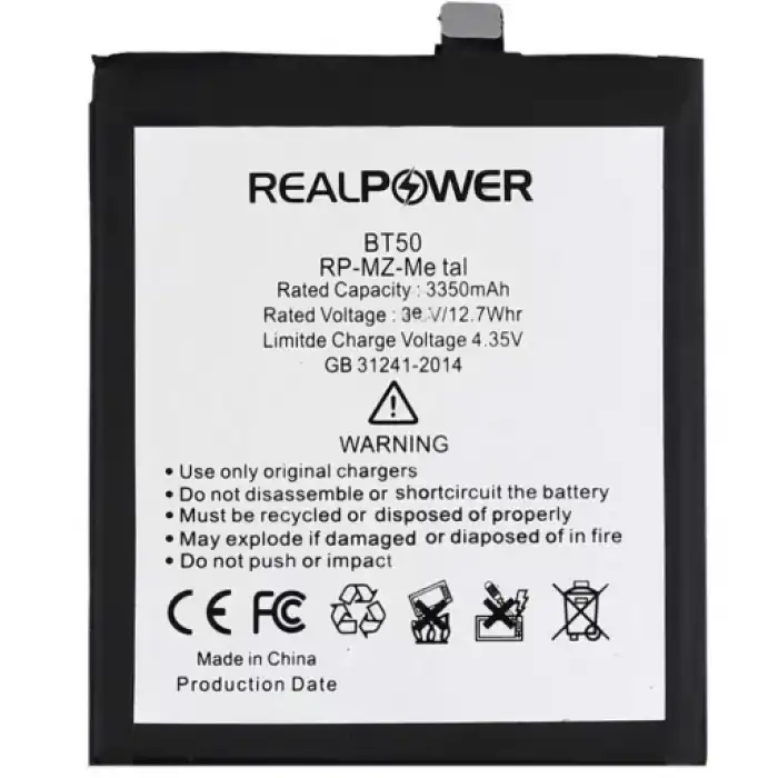 Realpower Meizu Uyumlu Metal Batarya 3350Mah