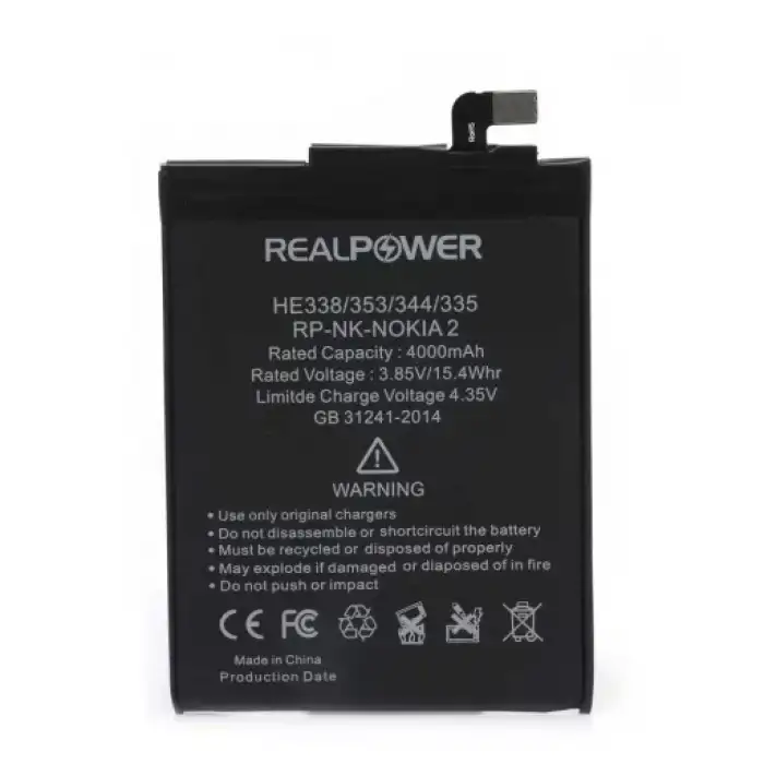 Realpower Nokia Uyumlu 2 Batarya 4000Mah