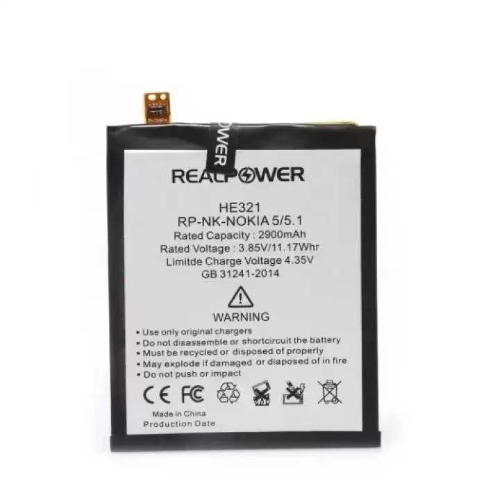 Realpower Nokia Uyumlu 5 Batarya 2900Mah