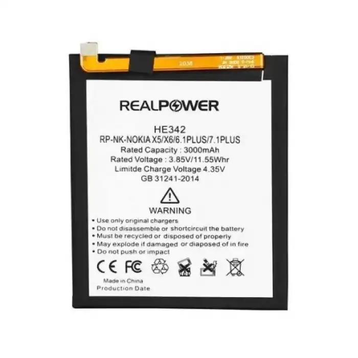 Realpower Nokia Uyumlu 5.1 Plus Batarya 3000Mah