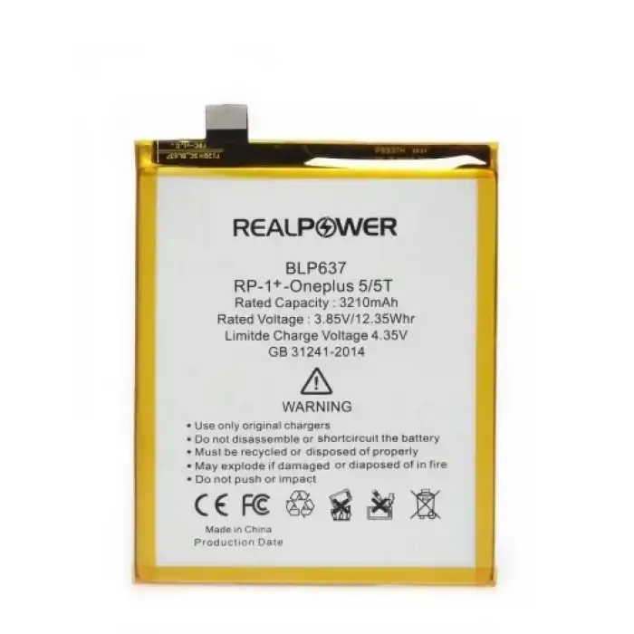 Realpower OnePlus Uyumlu 5 5T Batarya 3210Mah