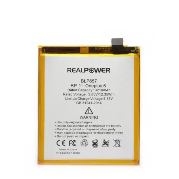 Realpower OnePlus Uyumlu 6 Batarya 3210Mah