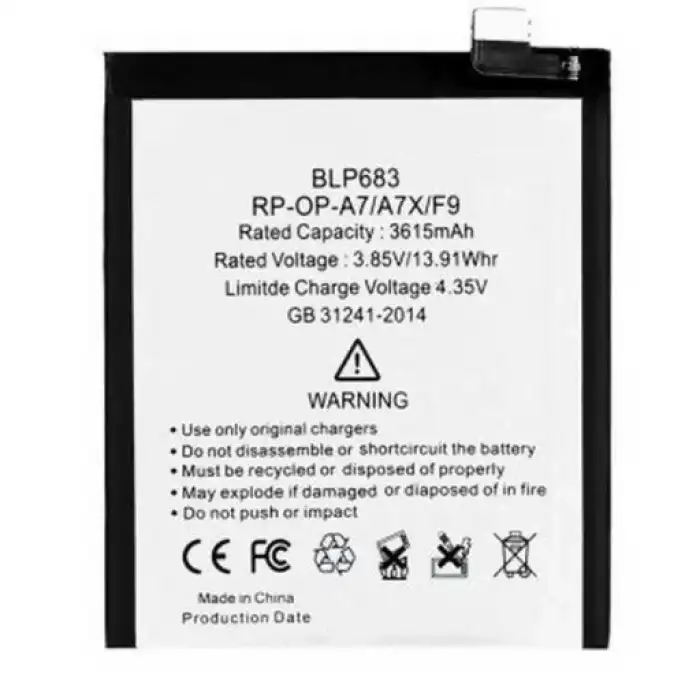 Realpower Oppo Uyumlu A7 Batarya 3615Mah