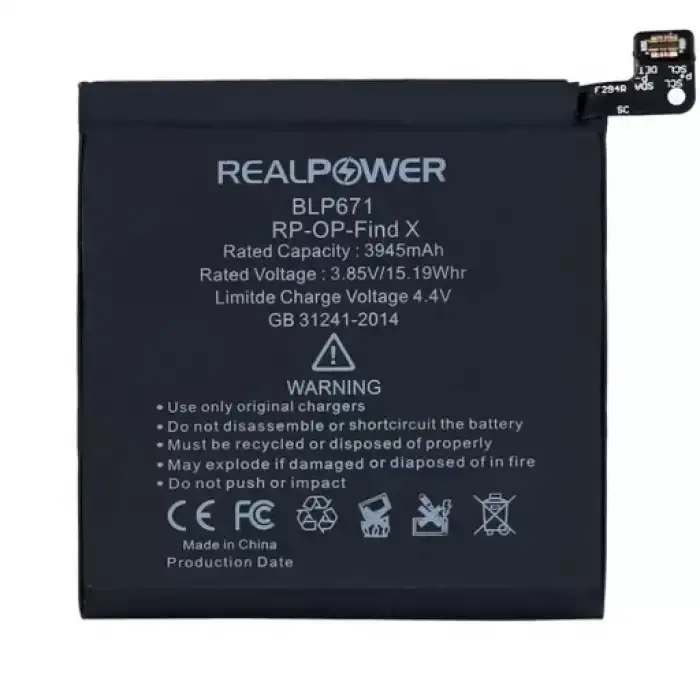 Realpower Oppo Uyumlu Find X Batarya 3945Mah