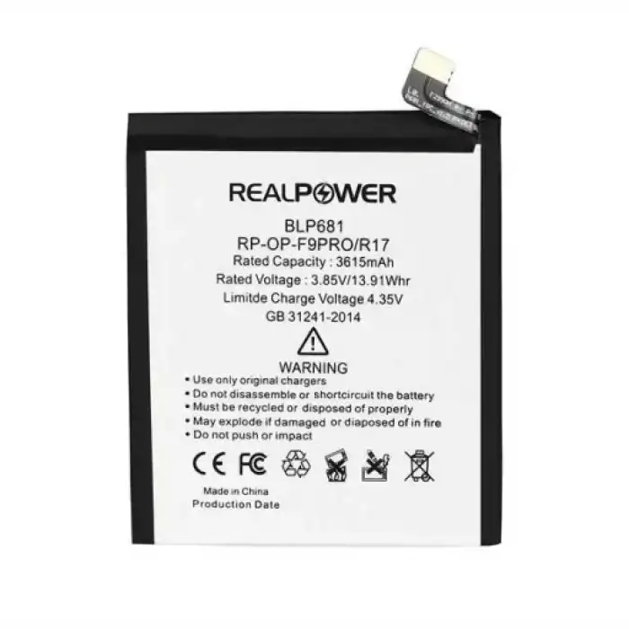 Realpower Oppo Uyumlu R17 Batarya 3615Mah