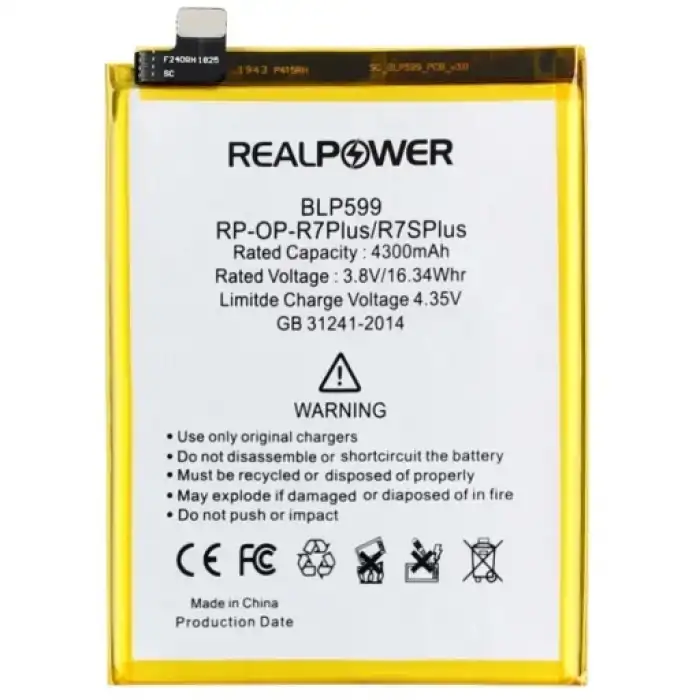 Realpower Oppo Uyumlu R7 Plus Batarya 4300Mah