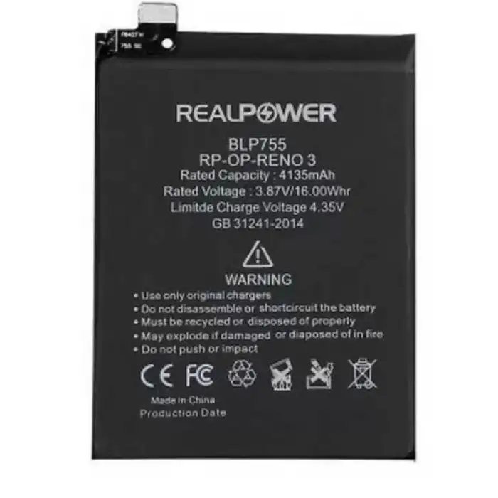 Realpower Oppo Uyumlu Reno 3 Pro Batarya 4135Mah