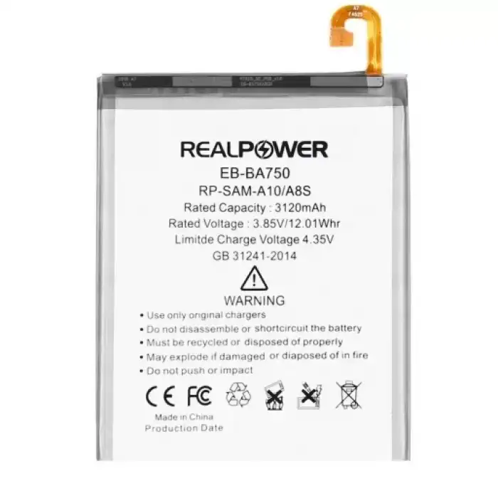 Realpower Samsung Uyumlu Galaxy A10 A105 Batarya 3120Mah