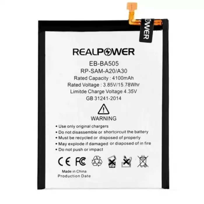 Realpower Samsung Uyumlu Galaxy A20 A205 Batarya 4100Mah