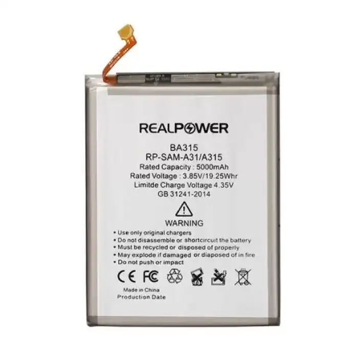 Realpower Samsung Uyumlu Galaxy A22 A225 Batarya 5000Mah