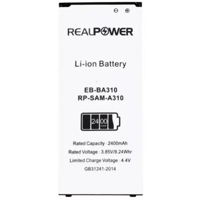 Realpower Samsung Uyumlu Galaxy A3 2016 A310 Batarya 2400Mah