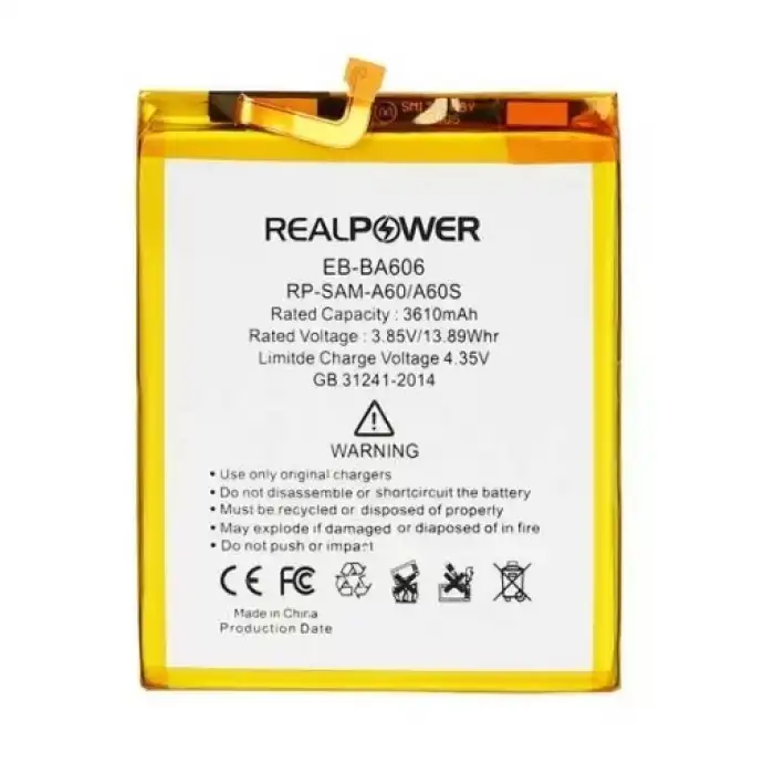 Realpower Samsung Uyumlu Galaxy A60 A6060 Batarya 3500Mah