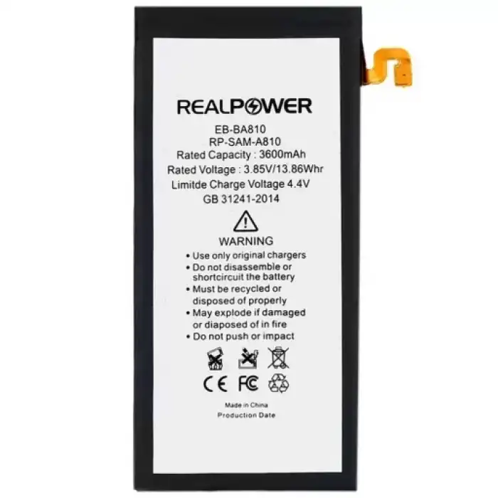 Realpower Samsung Uyumlu Galaxy A8 2016 A810 Batarya 3600Mah