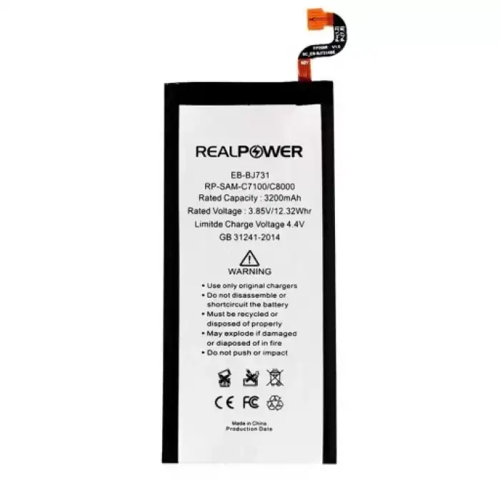 Realpower Samsung Uyumlu Galaxy C8 C7100 Batarya 3200Mah