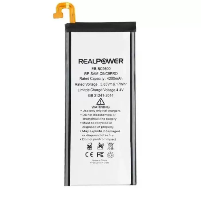 Realpower Samsung Uyumlu Galaxy C9 Batarya 4200Mah